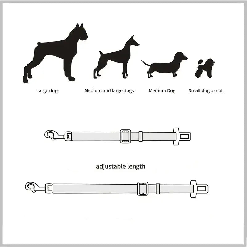 Retractable Adjustable Car Pet Seat Belt for Safety