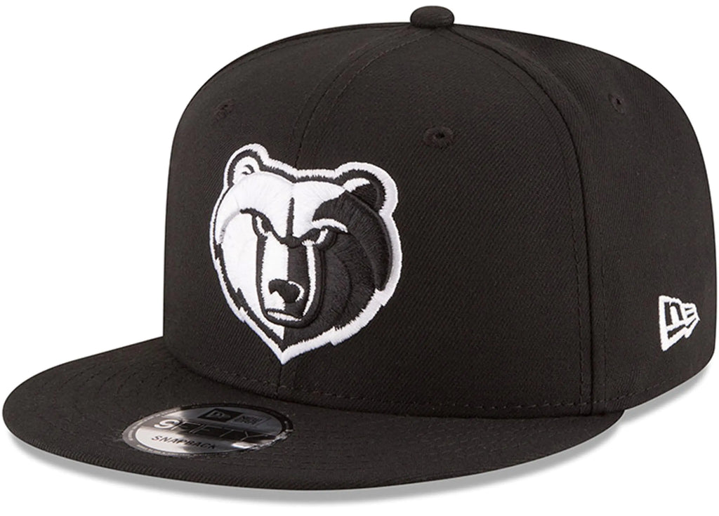 New Era NBA 9FIFTY Black White Adjustable Snapback Hat Cap One Size Fits All (Memphis Grizzlies)